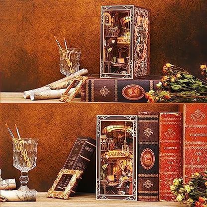 MiniCity Painter at Dusk DIY Book Nook Kit, Miniature House Puzzle with LED - Image 5