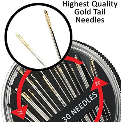 CraftLab Sewing Kits Best Mini Travel Sewing Kit - Portable Emergency Set with Needles, Thread, Scissors + Ebook - Image 4