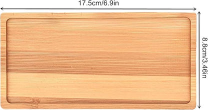 4PCS Mosaic Bamboo Coasters for Crafts, Blank Base Trays, Drinking Cup Coaster, Plant Coaster, Art Plate,DIY Mosaic Supplies (Rectangle)