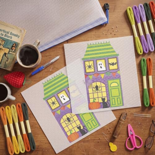 XunYee Needlepoint Canvas Kit, Halloween House - Image 5