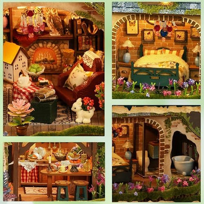 ISSEVE Miniature House Kit, Forest Adventure Tiny House Building Kit - Image 3