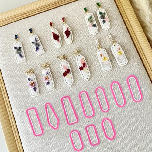 Polymer Clay Cutters, 10 Pieces Clay Sculpting Tools Polymer Clay Earrings Cutters Kit Basic Clay Cutters Tools Sculpting Polymer Clay Molds Dangle Shape Clay Cutters for Polymer Clay Jewelry Making - Image 2