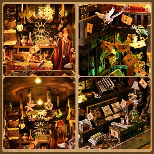 TOYQI Book Nook Kit, DIY Miniature Dollhouse Kit for Adults and Teens - Image 2