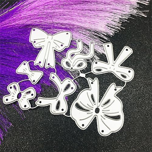 Scrapbooking Die-Cuts, Christmas Metal Cutting Dies for Card Making, Paper Craft Punch Template, Background Embossing Stencils, DIY Album Décor (7 Pcs Bow-6.6x8.1cm) - Image 5