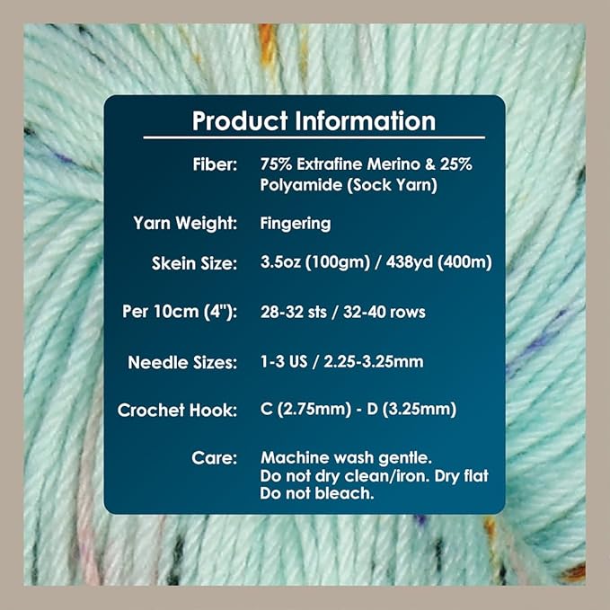 KnitPro Symfonie Hand Dyed Yarn | Extra Fine Merino Wool & Polyamide Blend for Knitting & Crocheting, Fingering Weight, Oeko-TEX Certified 400m, 100g Skein | Terra Variegated Bonnie Blooms