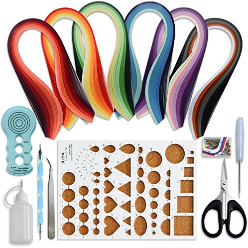 JUYA Paper Quilling Kit 30 Colors 600 Strips 8 Tools, Blue Set, 5mm by JUYACrafts