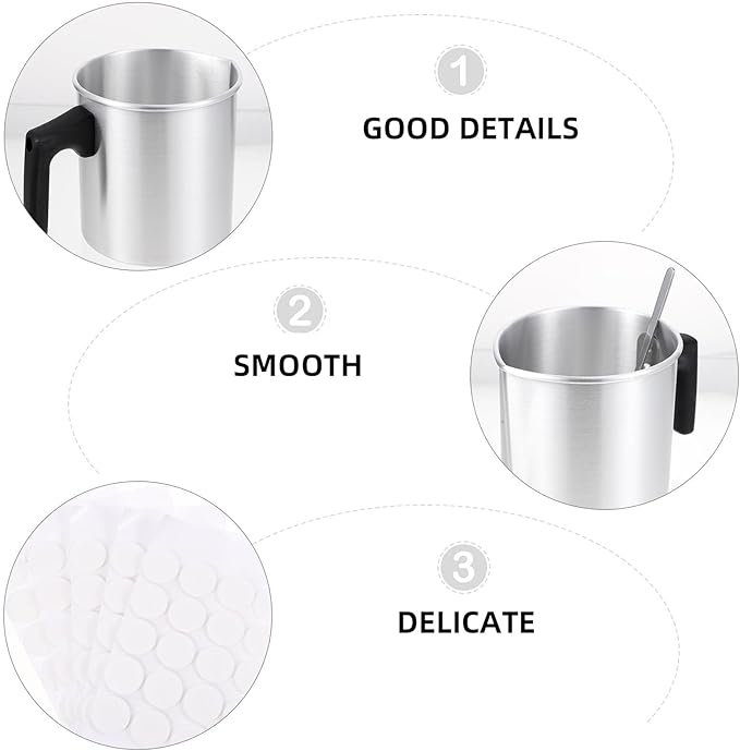 PRETYZOOM Stainless Steel Candle Melting Pot with Dripless Spout DIY Candle Making Kit for Beginners and Wax Pouring Tool for Parties and Giving Random Color