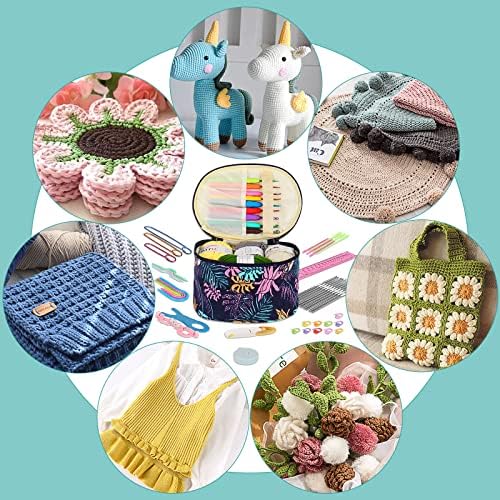Aeelike Crochet Kit for Beginners Adults, Navy Leaves - Image 4