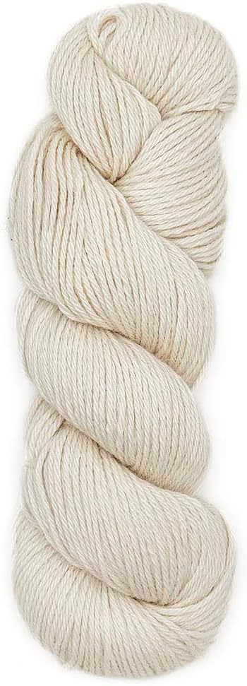 100% Baby Alpaca Yarn Wool Bare Yarn Wool Undyed Hank (100 Grams) DK Weight - Made in Peru - Heavenly Soft and Perfect for Knitting and Crocheting (Ivory, DK Hank Undyed)