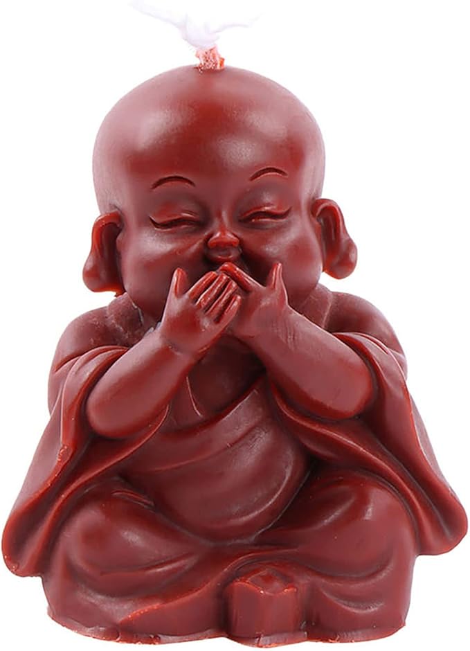Grainrain 3D Buddha Silicone Candle Mold Decorated Pillar Candle Mould Handcrafted Silicone Molds for Candle Wax Resin Gyspum Crafts Making (SXY123)