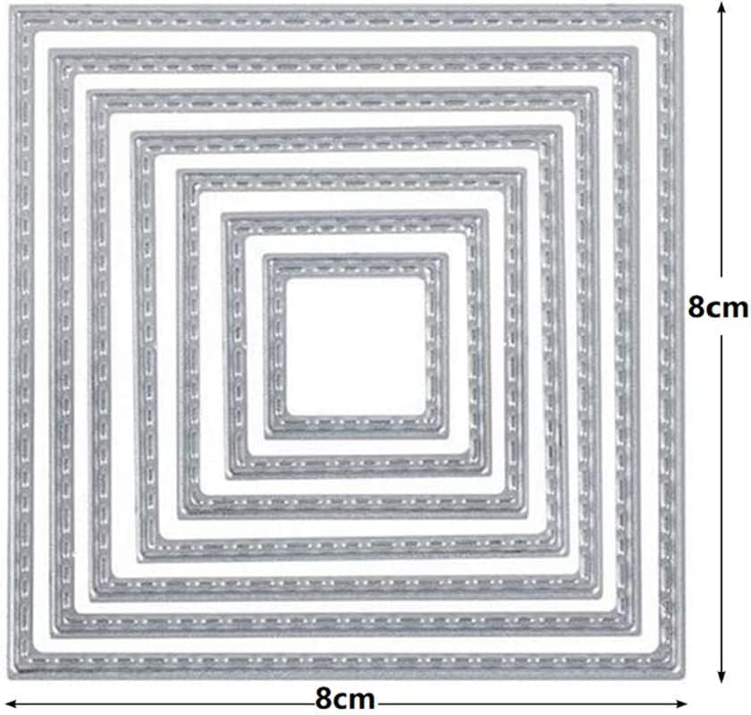 Cutting Dies Handmade DIY Paper Cards Album Decoration Stencils Template Embossing for Card Scrapbooking Craft (Square-Self) - Image 2