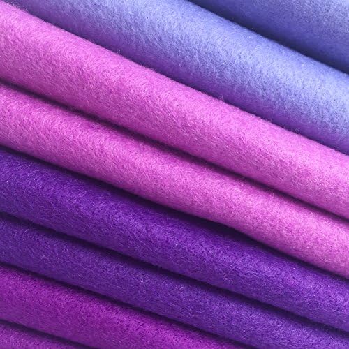 4pcs Thick 1.4mm Soft Felt Fabric Sheet Assorted Color Felt Pack DIY Craft Sewing Squares Nonwoven Patchwork (92x90cm Purple) - Image 2