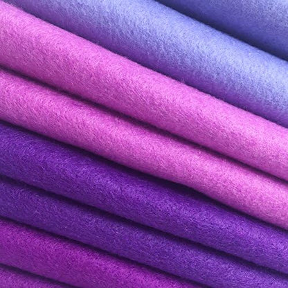 4pcs Thick 1.4mm Soft Felt Fabric Sheet Assorted Color Felt Pack DIY Craft Sewing Squares Nonwoven Patchwork (92x90cm Purple) - Image 2