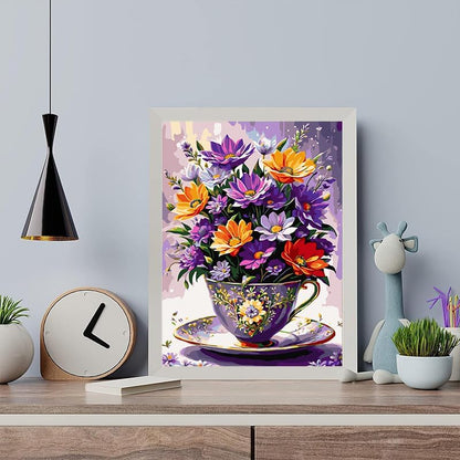 Arttoplus Flowers Paint by Numbers Kit for Adults Beginner 16x20 inch - Image 5