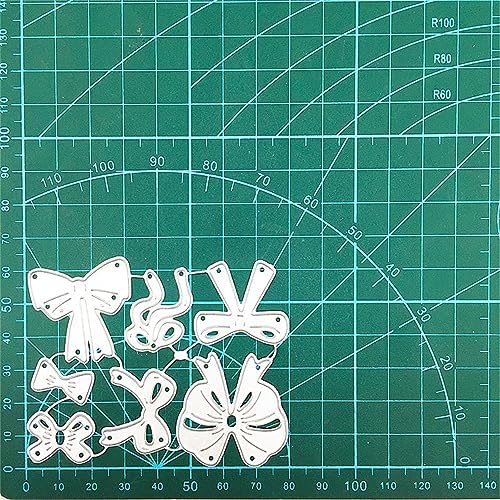 Scrapbooking Die-Cuts, Christmas Metal Cutting Dies for Card Making, Paper Craft Punch Template, Background Embossing Stencils, DIY Album Décor (7 Pcs Bow-6.6x8.1cm) - Image 6