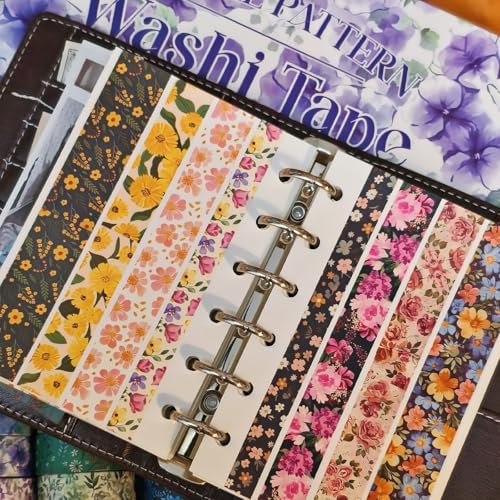 42 Rolls Vintage Floral Washi Tape Set - Decorative Tape for Scrapbooking, Journaling, Bullet Journals, DIY Crafts, and Gift Wrapping - Image 4