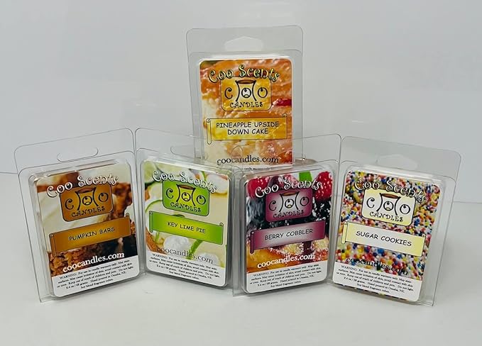Scented Wax Melts Bar Cubes - 20 Pack - The Ultimate Bakery Set - Made in The USA - Wax Bars Wax Cubes for Scented Wax melt Warmer