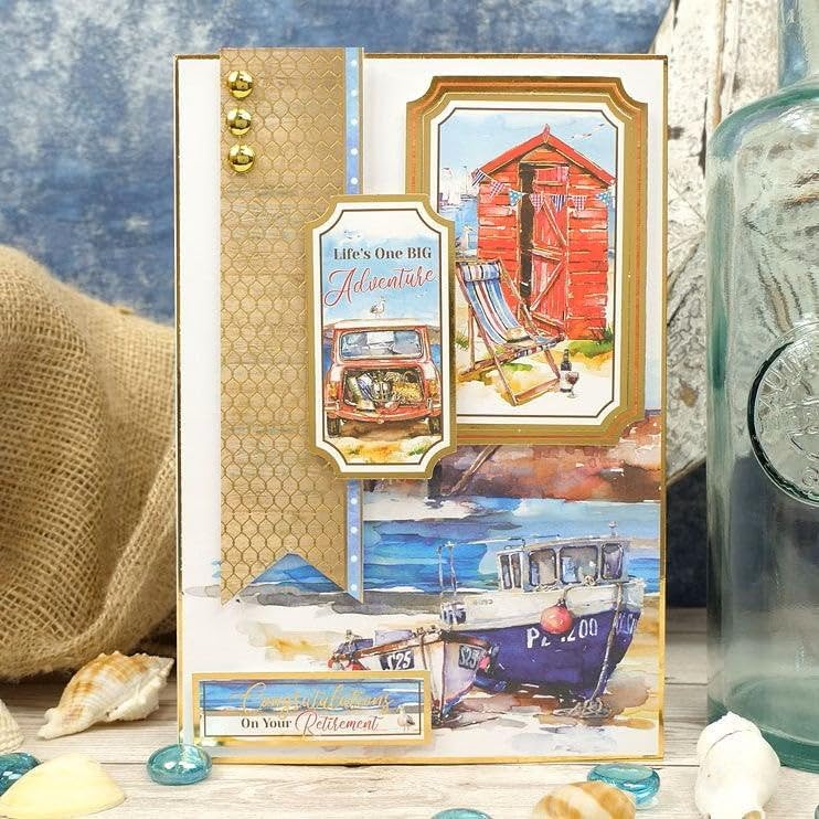 Hunkydory Crafts Deluxe Craft Pad - Picturesque Pastimes: 20-Sheet A4, Gold Foiled & Die-Cut Toppers, Cardstock, Inserts - Image 3