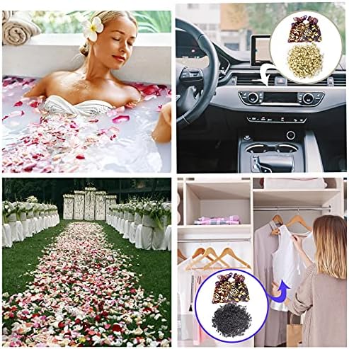 40 Bags Natural Dried Flowers Kit, Natural Dried Herbs with 2 Mesh Drawstring Bag for Soap,Candle,Resin Jewelry Making,Bath,Nail - Rose Petals,Rosebuds,Lilium,Jasmine,Don't Forget Me and More - Image 5