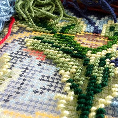Brvsk Classic Embroidery Kit for Adults and Beginners — Lion by William Morris 16″ × 16″ with Clear, Precise Printed Design on Cotton Canvas; Includes 2 Needles, Yarn, and Easy-Read Chart - Image 3