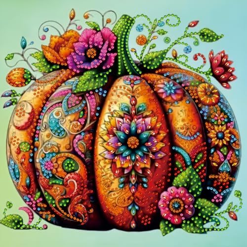 Diamond Art Kits for Adults,Special Shaped Pumpkin Diamond Painting by GXGLLPZBYZBYHW