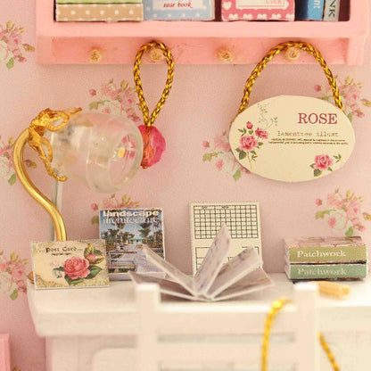 CUTEROOM DIY Miniature House Kit - Mini Craft Rooms for Adults with LED Lights, Realistic Mini Dollhouse Kit Building Model Kit, Creative Home Decor Gift-Sunshine Angel - Image 5