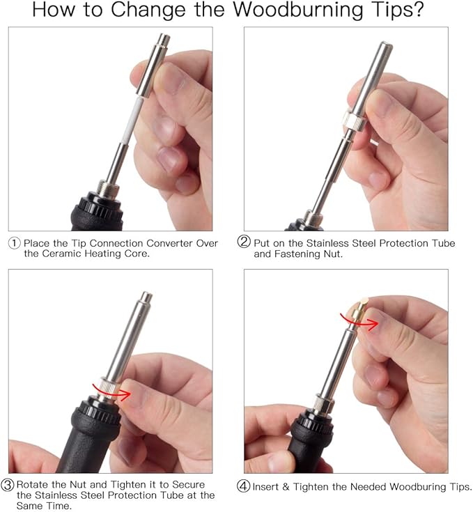 Preciva 31Pcs Wood Burning Kit, Professional Wood Burning Tool, 482°F~1382°F Adjustable Temperature Woodburning Pyrography Pen DIY Creative Tools for Embossing/Carving/Soldering