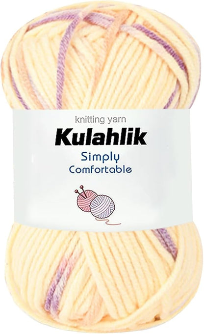 50g(1x50g) Acrylic Yarn for Crocheting and Knitting, Colorful Gradient Yarn Thread, 1 Rolls Skeins, Multicolor Hilo Acrílico, Perfect for DIY Crafts Project