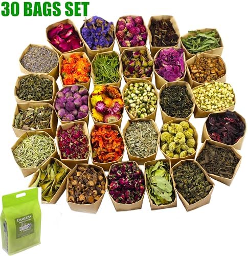 30Bags Natural Dried Flowers, DIY Soap,Bath Bomb,Candle,Aromatherapy Oil,Cake,Resin Jewelry Making,Bath,Nail -Lavender,Don't Forget Me,Rose,Jasmine - Image 2