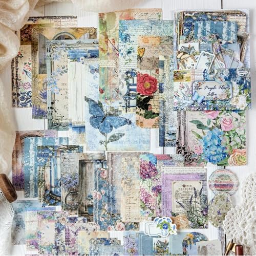 Diuhofart 400Pcs Vintage Scrapbook Supplies Kit, Scrapbook Paper and Journaling Stickers Set, 4Pack Scrap Booking Kit for Junk Journals, Bujo, Collage, Card Making, DIY Crafts Arts - Image 5