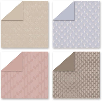 Patterned Scrapbook Paper 12x12 Pink,24 Sheets Double-Sided Bohemian Floral Pattern CardStock Paper Pad Boho Tone Decorative Craft Papers for Holiday Cardmaking DIY Origami Papers. - Image 5