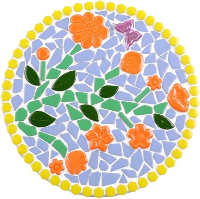 500g/1.1lb Random Color Irregular Ceramics Mosaic Tiles,DIY Making Creative Ceramic Mosaic Tiles for DIY Craft Plates Flowerpots Vases Cups Mosaic Making Supplies (Flowers, Berries, Mushrooms)
