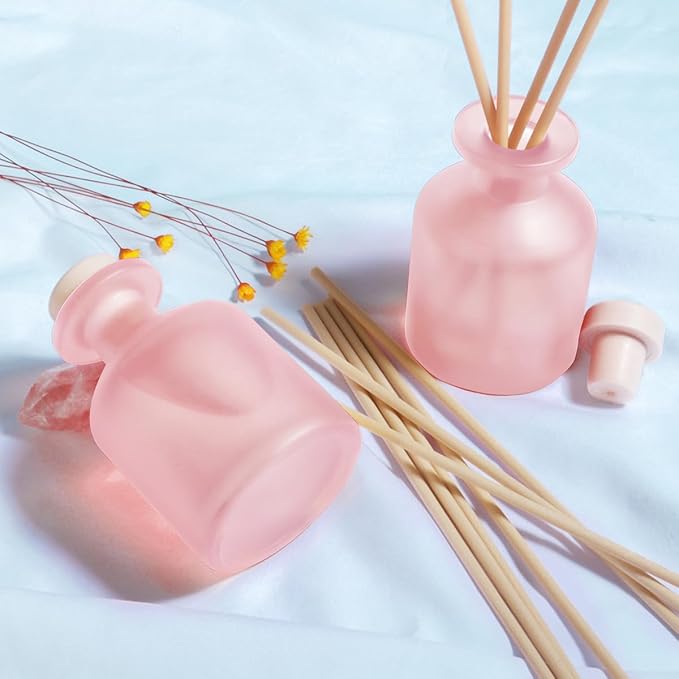 YISOWUH Reed Diffuser - Ebony Rose 3.38oz (100ml) 2 Packs Essential Oil Reed Diffuser Set with 16 Sticks, Long Lasting Fragrance for Home, Bathroom, Bedroom, Room, Decor