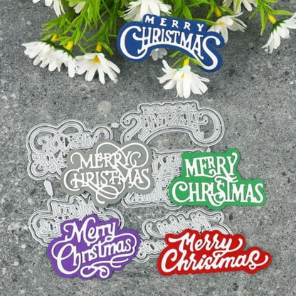 Scrapbooking Die-Cuts, Christmas Metal Cutting Dies for Card Making, Paper Craft Punch Template, Background Embossing Stencils, DIY Album Décor (Merry Christmas Set-14.3x11.4cm) - Image 4
