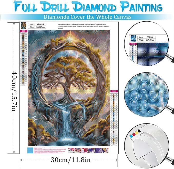 Xylogist Tree of Life Diamond Art Kits for Adults 12X16Inch - Image 5