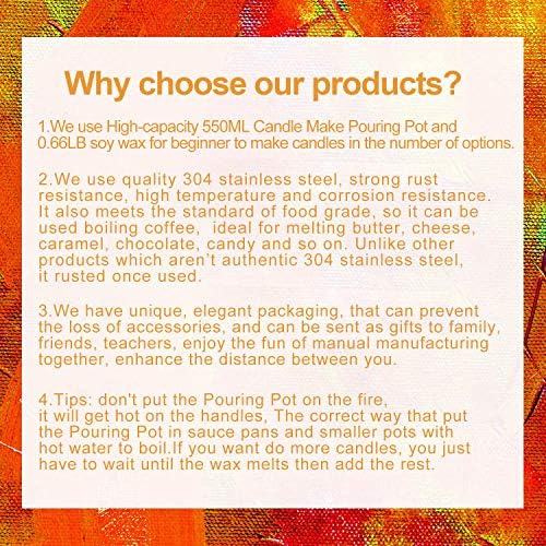 DINGPAI Candle Making Kit with Candle Make Pouring Pot & Natural Soy Wax - Image 7