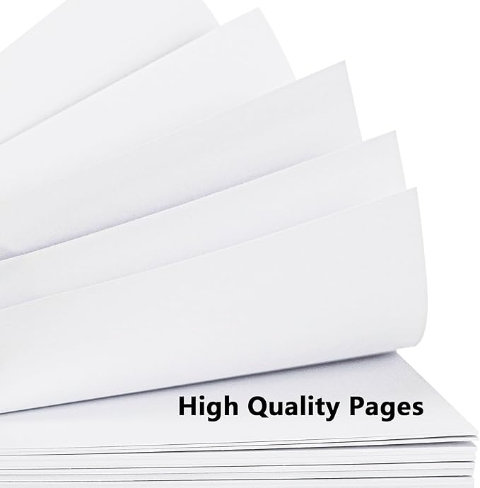 Yopih Linen Covered Scrapbook Photo Album, 10x10 Inches with Hardcover Kraft White Pages - Ideal for Travel, Wedding, Guest Book, Christmas, Baby Shower (20 Sheets/40 Pages)