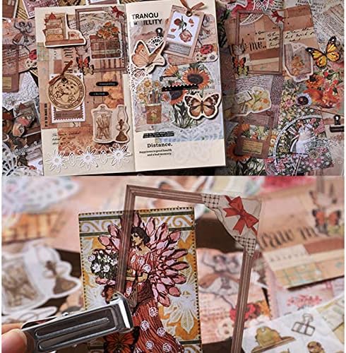 Esweny 100 PCS Vintage Ephemera Pack Journaling Scrapbooking Supplies Scrapbook Sticker Paper Kit for Junk Journal Planners Collage Craft Notebooks Decoupage Album (Sunflower) - Image 6