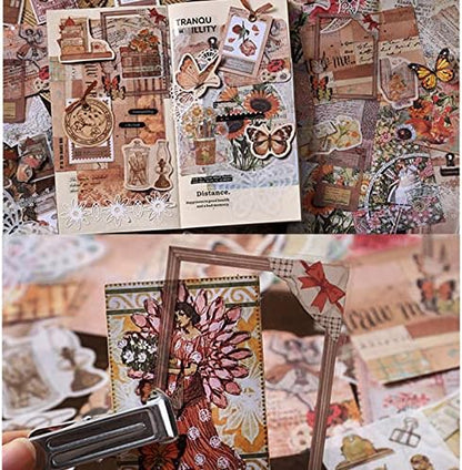Esweny 100 PCS Vintage Ephemera Pack Journaling Scrapbooking Supplies Scrapbook Sticker Paper Kit for Junk Journal Planners Collage Craft Notebooks Decoupage Album (Sunflower) - Image 6