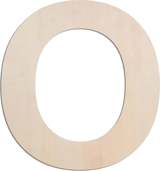 MGTECH 12 Inch Large Wooden Letter O, 1/4 in Thick Big Wood Letter for Crafts and Wall Decor