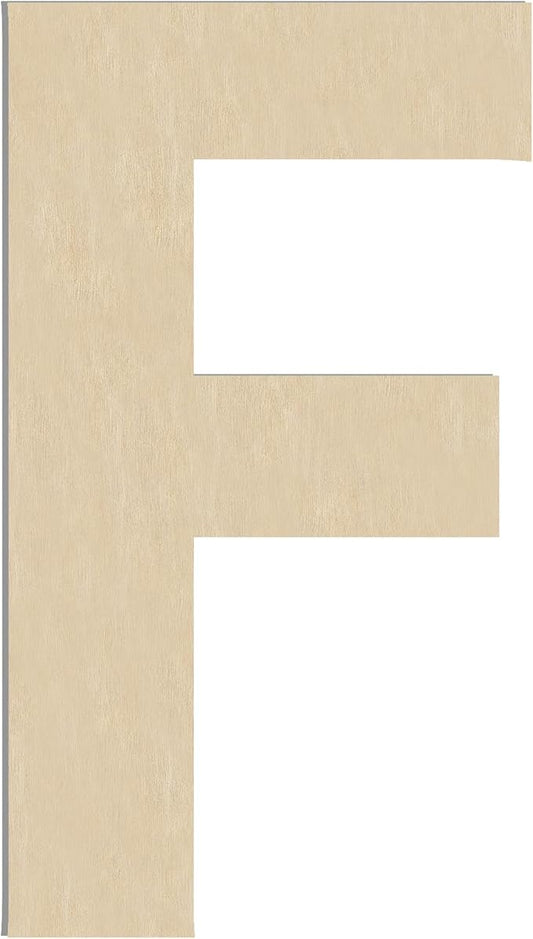 HILAZA 17 Inch Large Wooden Letter F, 1/4 in Thick Big Wood Letter for Wall Decor Crafts