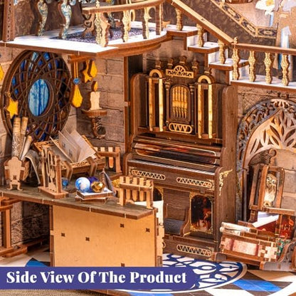 CUTEBEE Book Nook Kit - DIY Miniature House Kit for Adults and Teens, Dollhouse Booknook Tiny House Model Build Bookshelf Decor, Gifts for Family, Friends - Image 3