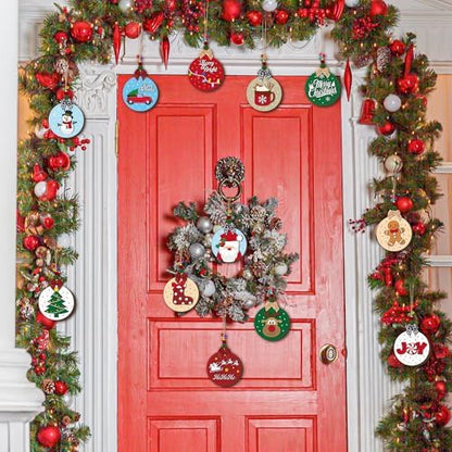 WATINC DIY 3D Christmas Ornaments Kit to Paint - 12 Styles Unfinished Wooden Hanging Decor with Raised Designs, Includes Paint Pens, Bells, Bows & Beads, Xmas Tree Art Crafts Supplies (Christmas) - Image 4