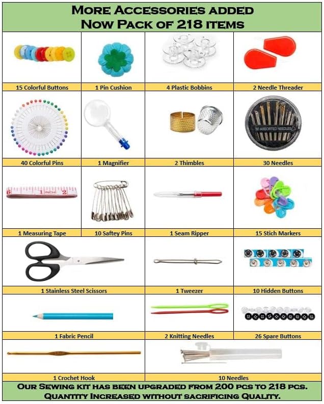 Professional Sewing Kit for Adults - Complete Sewing Machine Kit - Beginner-Friendly for Women - Includes Thread, Supplies & More - Image 5