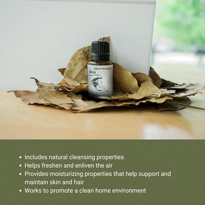 Nature Packaged Bay Essential Oil - Direct from Greece - Steam Distilled - Laurel for Aromatherapy, Massage, Diffuser, DIY Candle and Soap Making - 2lbs