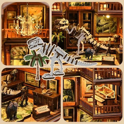DIY Book Nook Kit, 3D Wooden Puzzle for Adults, Miniature House Kit with Touch LED Light, Gothic Bookshelf Insert Decor, Creative Hobby Gift for Fantasy Lovers - Image 3