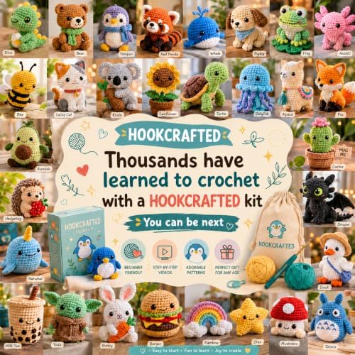 Beginner Crochet Kit for Adults & Teens, Hummingbird Amigurumi Crochet Kit with Flower Branch, Complete DIY Craft Supplies with Instructions, Bird Animal Starter Kit, Handmade Home Decor Gift - Image 7