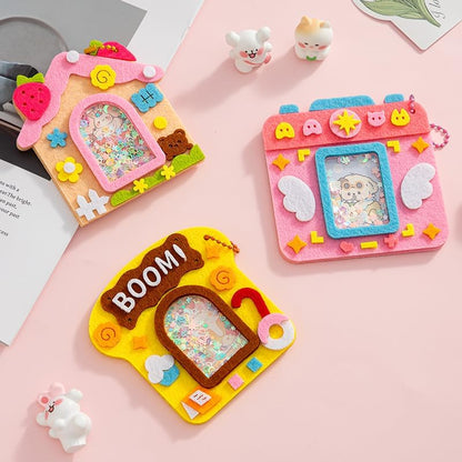 Oagminu 4Pcs DIY Shaker Photo Frame Kit for Kids, Photo Display, Cute Craft Set for Art & Craft Activities, Creative Gift for Boys & Girls (Photo) - Image 3