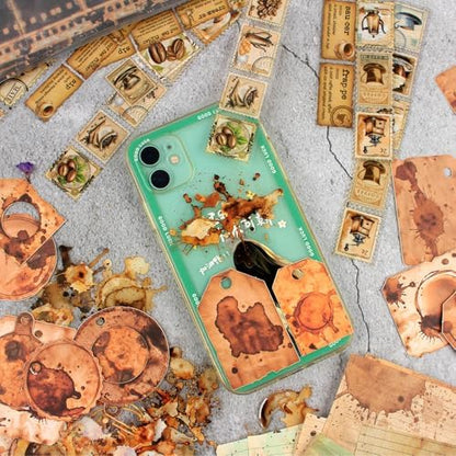 Vintage Scrapbook Kit, 90 Sheets Coffee Stain Manuscripts Materials, Scrapbooking Stickers and Decorative Papers Collage, Ephemera for Junk Journal Supplies, Journaling, Crafts Arts, Scrap Booking - Image 6