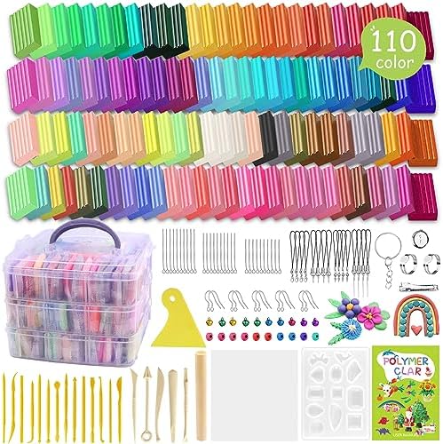 PeacePeo Polymer Clay Kit 215 Pcs Oven Bake Clay 110 Colors by PeacePeo